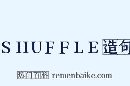 SHUFFLE造句是什么意思的图片